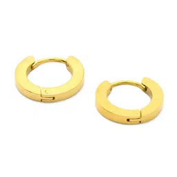 KARISHMA KREATIONS Gold-Plated Stainless Steel Circular Hoop Earrings-picture-15