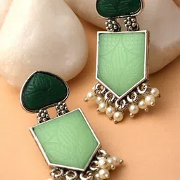 KARATCART Silver-Plated Drop Earrings-picture-11