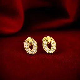 aadita Gold-Toned Classic Studs Earrings-picture-32