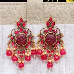 Crunchy Fashion Gold Plated Classic Drop Earrings-picture-33