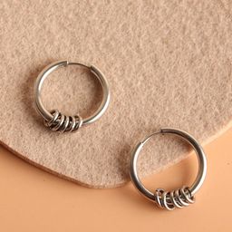 VAGHBHATT Stainless Steel Classic Hoop Earrings-picture-38