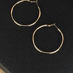 DressBerry  Gold-Plated Classic Hoop Earrings-picture-13