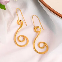 Silvermerc Designs Gold-Plated Contemporary Drop Earrings-picture-14