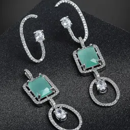 Kennice Silver-Pated Geometric Drop Earrings-picture-29