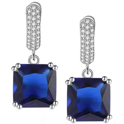 Designs & You Silver-Plated Square Drop Earrings-picture-23