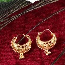 MEENAZ Set of 2 Gold-Plated Classic Hoop Earrings-picture-10