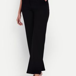 Next One Women Relaxed Straight Leg Loose Fit High-Rise Easy Wash Formal Trousers-picture-38