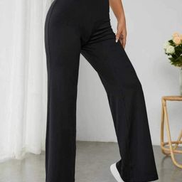 Next One Women Relaxed Straight Leg Loose Fit High-Rise Easy Wash Formal Trousers-picture-41