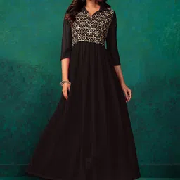 Sangria Women Embroidered Anarkali Ethnic Dress-picture-10