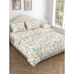 Haus & Kinder Luxe Super Soft Double Microfiber Bedsheet with Pillow Cover Double Flat Multicolor image 1