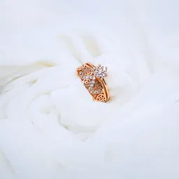 GOLD CASH Gold-Plated Cubic Zirconia Stone-Studded Adjustable Finger Ring-picture-51