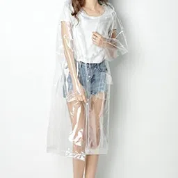 ketkar Rain Ponchos Transparent Raincoats With Hood For Adults Clear Raincoat For Women And Men image 4