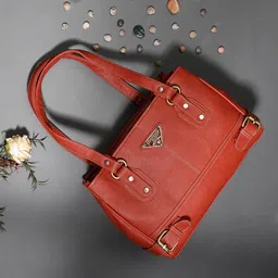 Fostelo Red PU Structured Shoulder Bag-picture-52