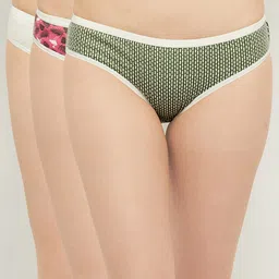 max Women Pack of 3 Fuchsia & White Printed Briefs image 1