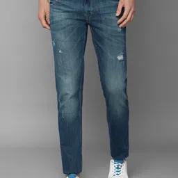 Allen Solly Sport Men Blue Skinny Fit Low Distress Light Fade Jeans-picture-27