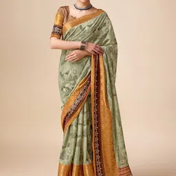 Mitera Zari Printed Pure Silk Saree-image-36