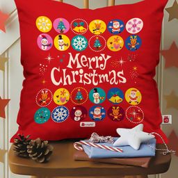 Indigifts Christmas Themed Square Cushion-picture-41