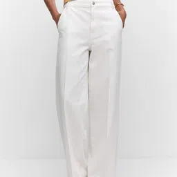 MANGO Women Pure Cotton Mid-Rise Straight Fit Jeans-image-41