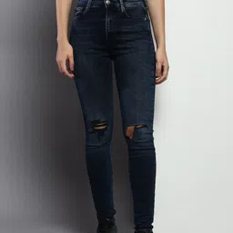 Tommy Hilfiger Women Super Skinny Fit High-Rise Slash Knee Light Fade Cotton Jeans-picture-11