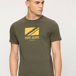Pepe Jeans Typography Printed Round Neck Short Sleeve Slim Fit T-shirt-picture-4