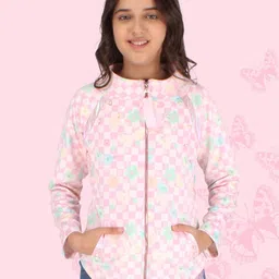 CUTECUMBER Girls Pink & Green Printed Long Sleeves Polyester Sweatshirt-picture-27