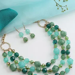 SOHI Green Gold-Plated Necklace-picture-42