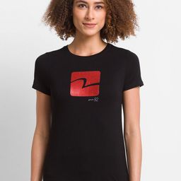 SPYKAR Women Black Typography Printed Applique T-shirt-picture-35