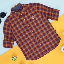 Pantaloons Junior Boys Checked Cotton Casual Shirt-picture-7