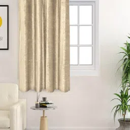 Saral Home Gold Glaze Reversible Satin & Velvet Blackout Curtain-image-56