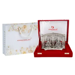 INTERNATIONAL GIFT Silver-Plated Laxmi Ganesh Idol With Beautiful Gift Box-picture-42