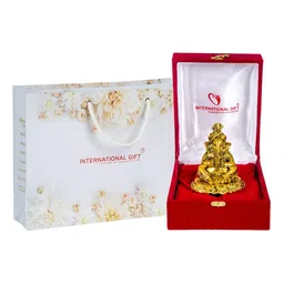 INTERNATIONAL GIFT Gold Toned Ganesh Idol Showpiece-image-97