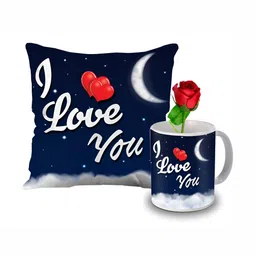 ME & YOU Navy Blue & White 3 Pieces Printed Home Gift Set-picture-14