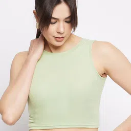 Mayra Sleeveless Casual Fitted Crop Top-picture-23