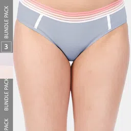 Amour Secret Women Pack Of 3 Mid-Rise Lace Anti-bacterial Hipster Briefs-picture-26