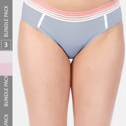 Amour Secret Women Pack Of 3 Mid-Rise Anti-Bacterial Hipster Briefs-picture-15