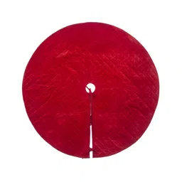 Home Heart Red Quilted Round Christmas Tree Skirt-image-54