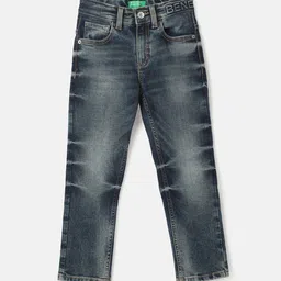 United Colors of Benetton Boys Straight Fit Clean Look Heavy Fade Whiskers Jeans-picture-5