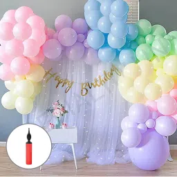 Special You 60Pcs Rainbow Theme Birthday Decoration Diy Combo With Pastel Balloons-picture-12