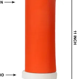 Devansh Orange Textured Wooden Contemporary Cylindrical Shaped Table Lamp image 4