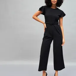 SASSAFRAS Black Belted Basic Jumpsuit-picture-17