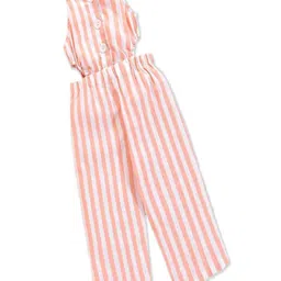 M'andy Girls Striped Cut-Out Cotton  Jumpsuit-picture-12
