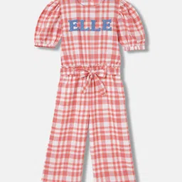 ELLE Girls Checked Basic Jumpsuit image 1