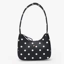 tommy hilfiger accessories Tommy Hilfiger Printed Black Polyester Shoulder Bag image 1