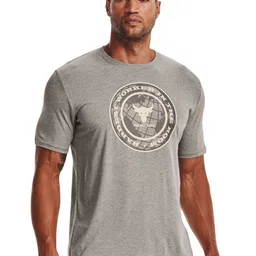 UNDER ARMOUR Project ROCK GLOBE Typographic Printed Relaxed Fit Short Sleeves T-Shirt image 1