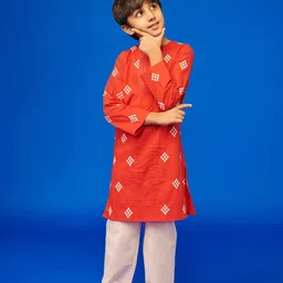 Somersault Geometric Printed Pure Cotton Kurta Set-picture-30