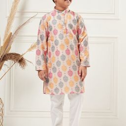 Stylo Bug Boys Ethnic Motifs Printed Regular Kurta with Trousers-picture-39