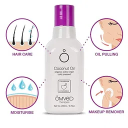 Omved Organic Extra Virgin Coconut Oil -Cold Pressed, Therapeutic Grade, 200ml (BPA Free PET Bottle) image 3