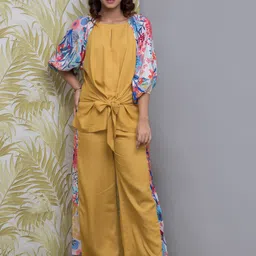 Rhe-Ana Printed Boat Neck Top With Trousers-picture-33