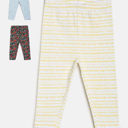 MINI KLUB Girls Pack Of 3 Printed Ankle-Length Leggings-picture-12