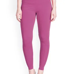 LYRA Women Rose Solid Cotton Ankle Length Leggings-image-50